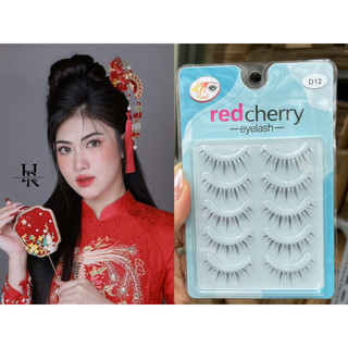 Mi gân trong red cherry mỏng nhẹ tự nhiên 5 cặp