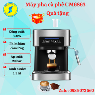 Máy pha cà phê chuẩn vị espresso CM6863 - pha tự động - chế độ chọn 1 ly và 2 ly - pha tự động - có khuấy sữa