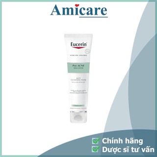 ✅  Eucerin Sữa Rửa Mặt Tạo Bọt Cho Da Nhờn Mụn Pro Acne Cleansing Foam 150g