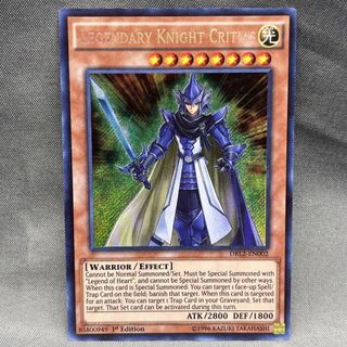 Lá bài thẻ bài Yugioh Legendary Knight Critias – secret Rare - Tặng bọc bài nhựa bảo quản