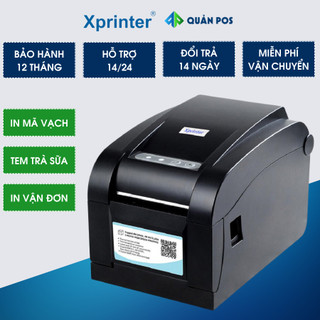 Máy in tem mã vạch, in tem trà sữa, in tem vận chuyển Xprinter 350B