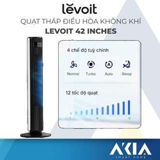 Quạt tháp điều hòa không khí Levoit 42 inches, cảm biến nhiệt độ, làm mát toàn phòng, kèm điều khiển