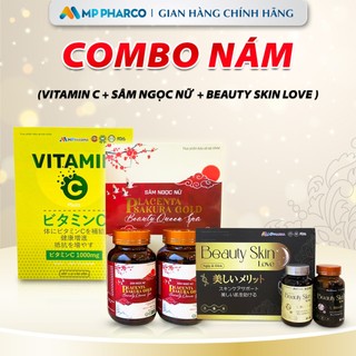 (Combo Vip hủy nám)  gồm Sâm Ngọc Nữ và Beauty Skin Love ,Vitamin C- hỗ trợ cho người nám ,sạm tàn nhang- 60 VIÊN