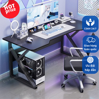 Bàn Gaming, Bàn làm việc siêu chắc chắn với khung sắt sơn tĩnh điện chống gỉ, mặt gỗ MDF chống xước lắp ráp dễ dàng