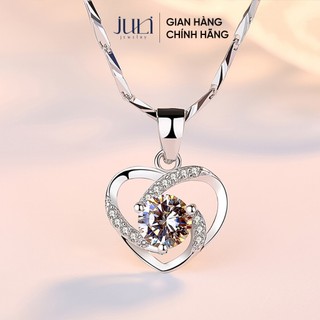 Vòng Cổ nữ phong cách Hàn Quốc | Dây chuyền bạc Ý JULI đính đá Moissanite HOT nhất 2024 | VC01 JULI