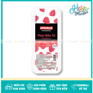 Phúc Bồn Tử Xay Nhuyễn Đông Lạnh Andros 1kg – Frozen Puree Raspberry