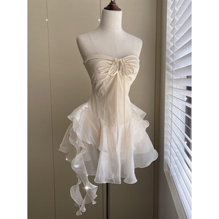 Đầm ống nude phối tầng xoè - Chitchitstore