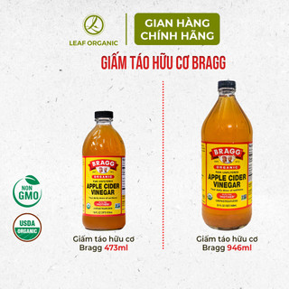 Giấm táo hữu cơ bragg - hàng mỹ - chai lớn 946ml