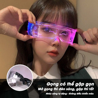 Kính Viễn tưởng trong suốt phát sáng Kính đèn LED chuyển nhiều màu trong 1 độc đáo dạo phố đi bar tiệc tùng vui nhộn