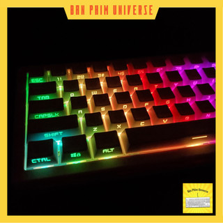 Keycap xuyên led double shot - keycap side print xuyên led - keycap pudding pbt doubleshot 129 nút bàn phím cơ