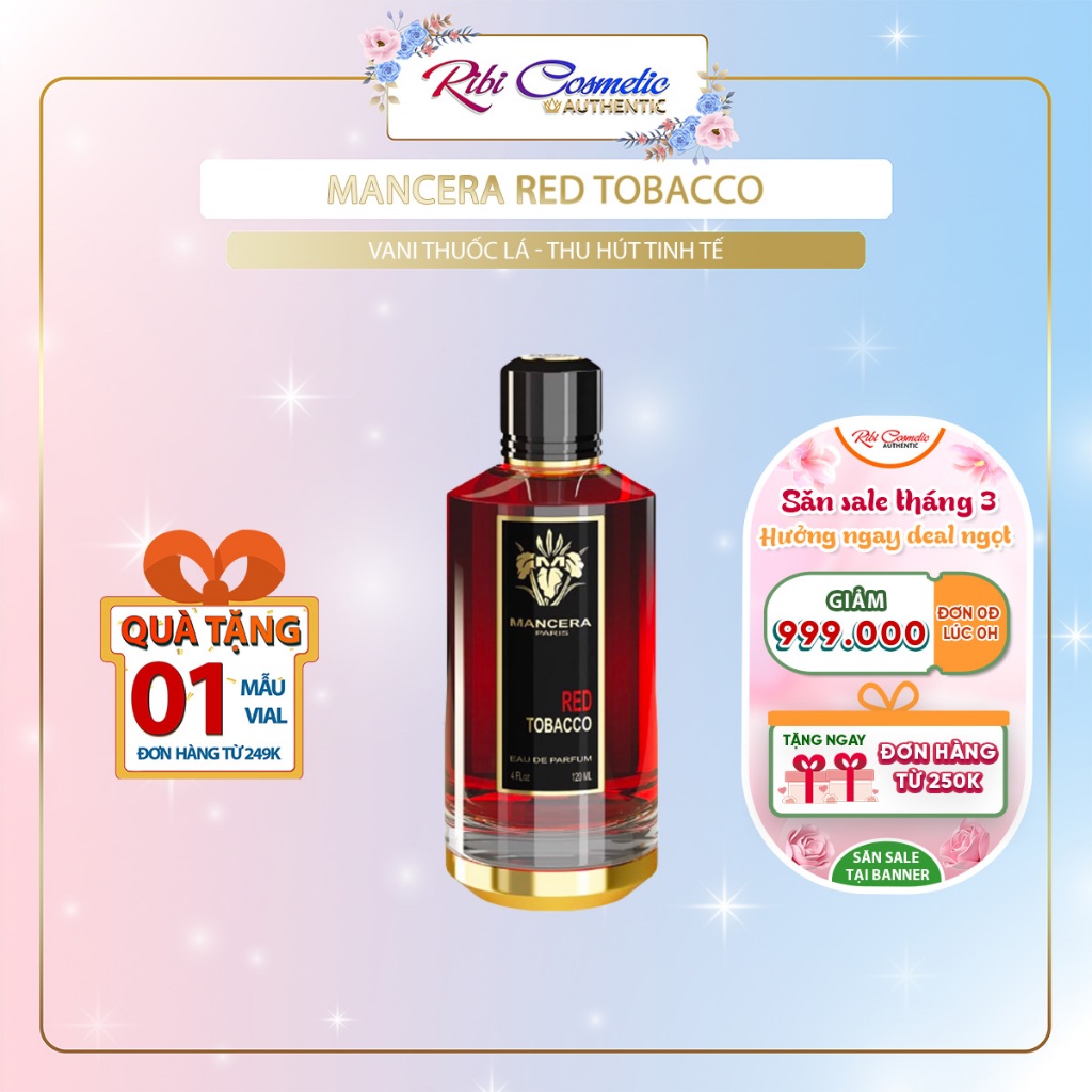 Nước Hoa Nam Mancera Red Tobacco Thu Hút Tinh Tế Ribicosmetics