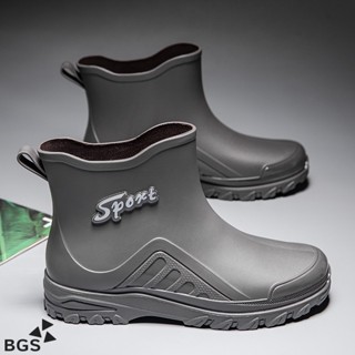 Ủng Giày Đi Mưa Cổ Ngắn Chống Trượt Thời Trang Dày Dặn Chống Thấm Nước Cho Nam Chất Liệu Cao Cấp