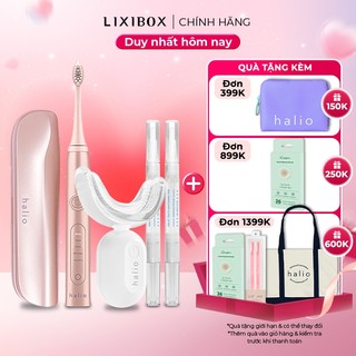 Combo Bàn Chải Điện PRO - Rose Gold Và Máy Tẩy Trắng Răng Halio Blue