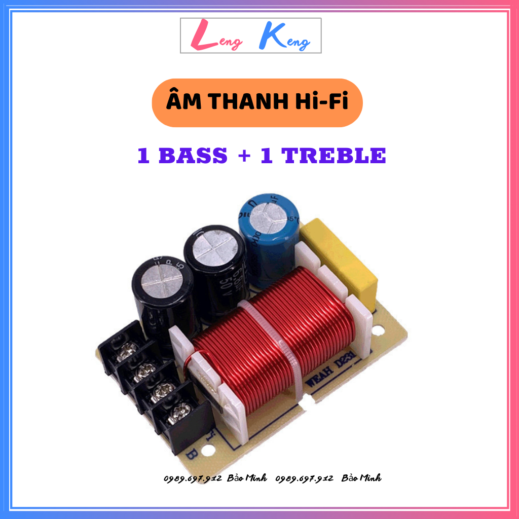 [Giá 1 mạch] Phân tần 2 đường tiếng Weah D-231 nhập khẩu cao cấp | Mạch phân tần 1 bass 1 treble dùng cho loa kéo