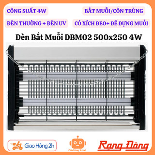 Đèn bắt muỗi rạng đông dbm02 500x250 4w , máy bắt muỗi thông minh, hiệu quả, không ồn, không hóa chất, bảo hành 12 tháng