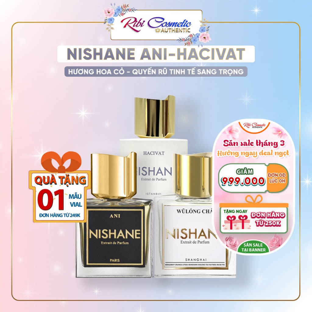 Nước Hoa Nam Nữ Unisex Nishane Wulong Cha, Nishane Hacivat, Nishane Ani Ribicosmetics