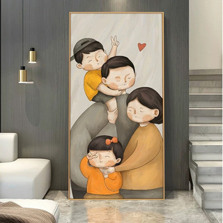 Tranh Gia Đình Bố Mẹ Con/ Tranh Treo Tường Phòng Khách/ Phòng Ngủ/ Lối Vào Đại Sảnh/ Hành Lang/ Quà Tặng
