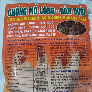 Chống mổ lông - cắn đuôi 1kg