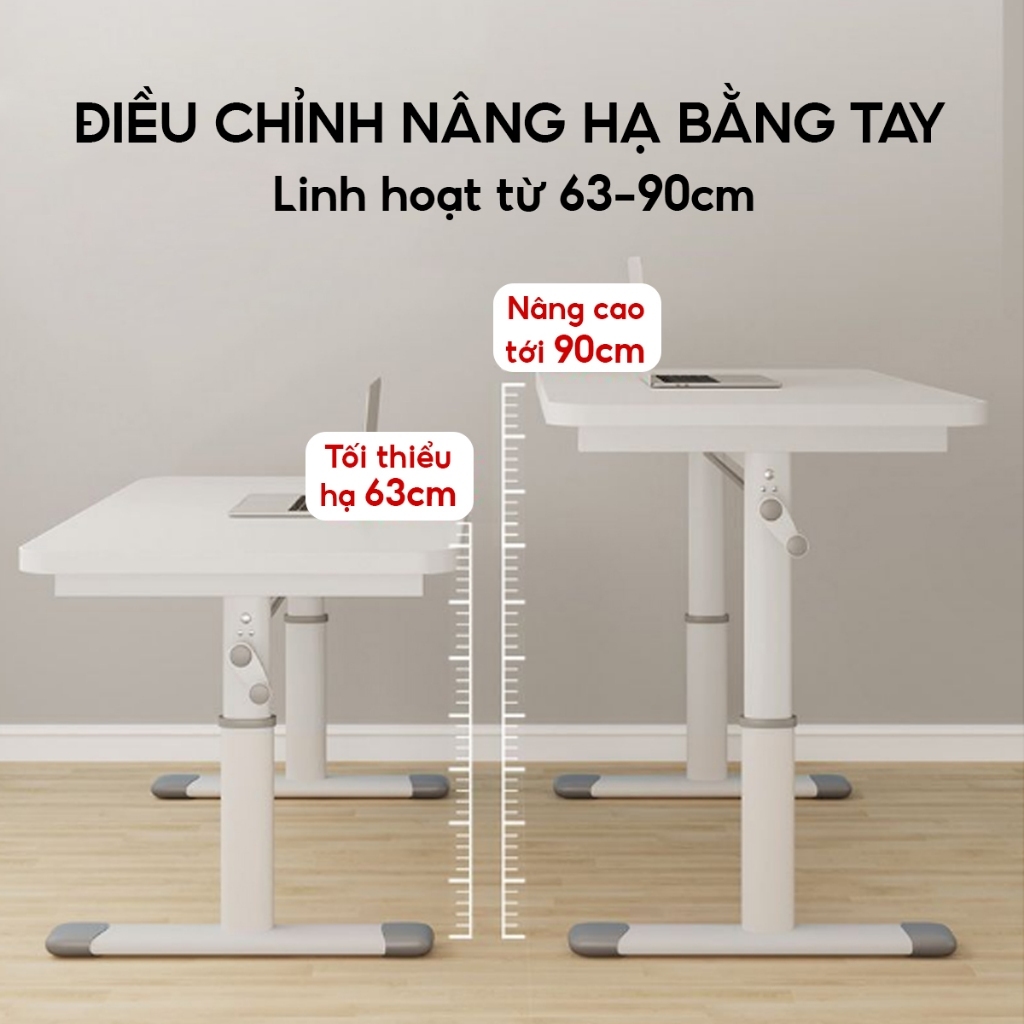 Bàn Tăng Chỉnh Độ Cao - Bàn Làm Việc Thông Minh Tuỳ Chỉnh Độ Cao Mặt Bàn Bằng Gỗ Khung Kim Loại Chịu Lực | BigBuy360 - bigbuy360.vn