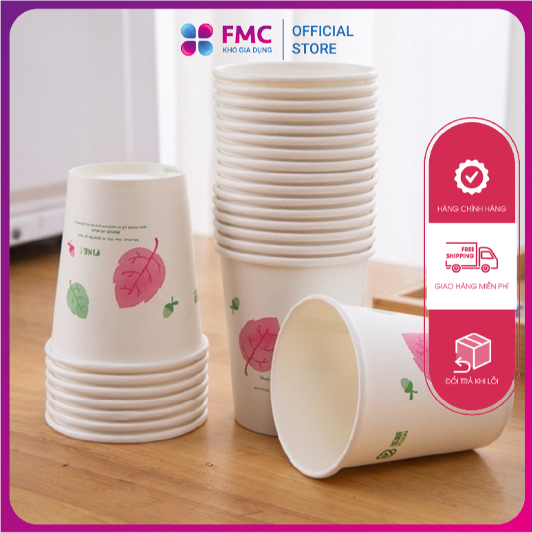 Set 50 cốc giấy dùng 1 lần (hàng dày dặn)