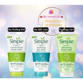 Sữa rửa mặt Simple 150ml