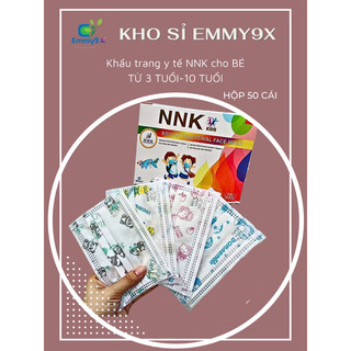 [50 cai] Khẩu trang y tế trẻ em NNK 3-15 tuổi 4 lớp kháng khuẩn