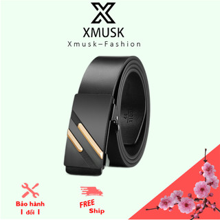 Thắt Lưng Nam Da Cao Cấp Xmusk - Fashion Khóa Kim Loại Tự Động Không Gỉ - Cam Kết 1 Đổi 1
