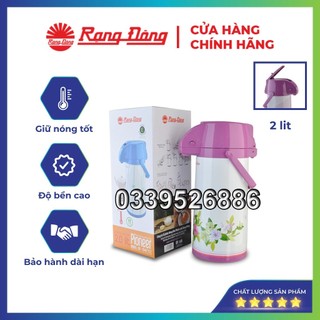 Phích Nước Rạng Đông 2 Lít Có Cần Ấn Và Bơm Cơ, Đế Xoay 360 Độ (2045TS)
