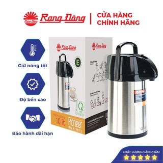 Phích Nước Rạng Đông INOX Cao Cấp 1 Lít Có Cần Bơm Nước, Đế Xoay 360 Độ (1045ST1.E)