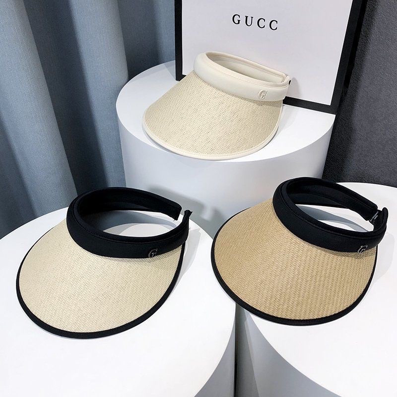 Nón cói mỏ vịt nửa đầu, mũ cói thời trang đi biển phong cách mùa hè cho nữ chụp hình cực xinh