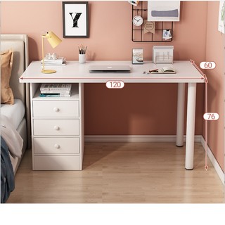 Bàn làm việc văn phòng 1m, 1m2 có hộc tủ đi kèm bàn học thông minh gỗ mdf chân kim loại chắc chắn
