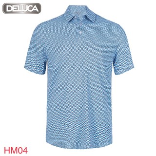 Áo Polo Nam Shirt HM04 -DELUCA, Họa Tiết  -Áo PoLo Chơi Golf Có Cổ- Áo POLO Chơi Thể Thao Mẫu Mới 2024.