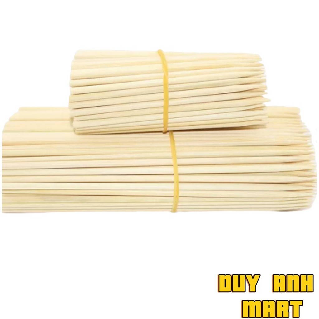 Que xiên tre  dài 28cm tới 30cm làm khoai tây lốc xoáy, kẹo bông gòn, trang trí deco