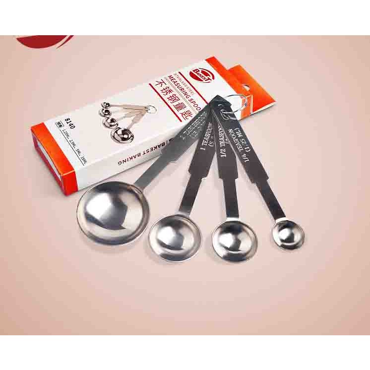 Bộ muỗng đong inox set 4 chiếc