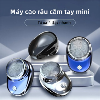 Dao cạo râu mini Laken hai lưỡi tự mài, dao cạo điện chống nước 360 sạc siêu nhanh công suất 5W