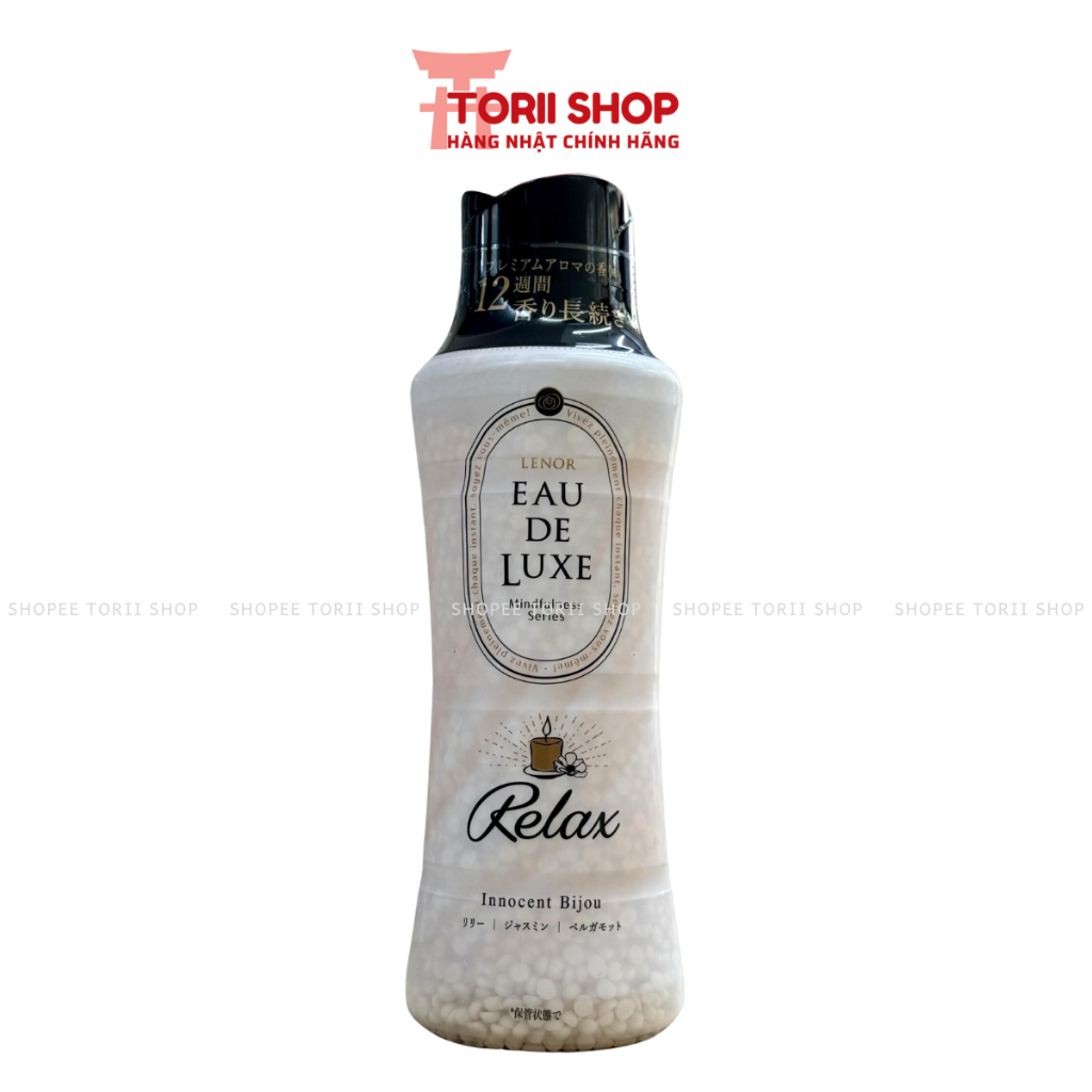 Viên xả vải khô thơm quần áo P&G Lenor Eau De Luxe Relax hương nước hoa Nhật Bản 520ml - torii