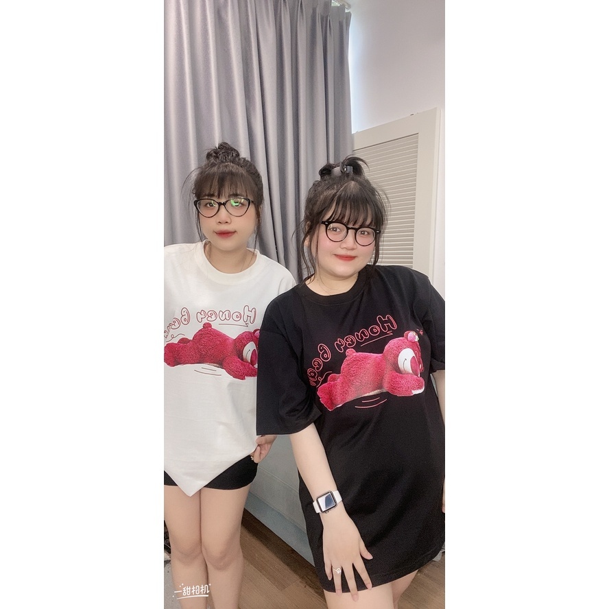 Áo thun nữ GẤU DÂU LOSTO - Áo phông nữ form rộng cổ tròn vải cotton khô phong cách streetwear hot trend brand KMG