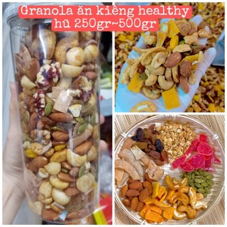 Ngũ cốc ăn kiêng Granola siêu hạt Ngoc Thy Food, ngũ cốc hạt giảm cân eatclean hũ 250gr-500gr