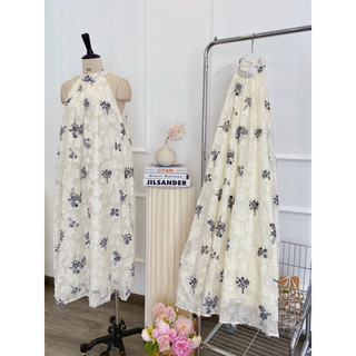 MAXI LÔNG VŨ CỔ YẾM