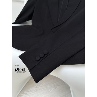 Blazer Công Sở Dáng Ôm Office Đen_REAL