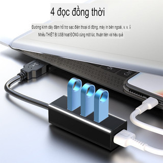 Hub chia cổng usb ra 4 cổng usb, bộ chia cổng usb, cổng chia usb đa năng 4 in 1, chuyển đổi usb 2.0, mở rộng usb laptop