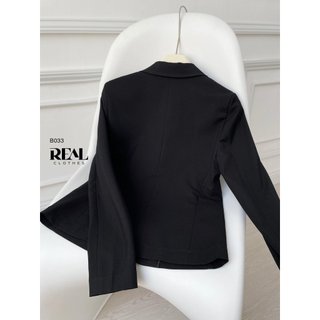 Blazer Công Sở Dáng Ôm Office Đen_REAL