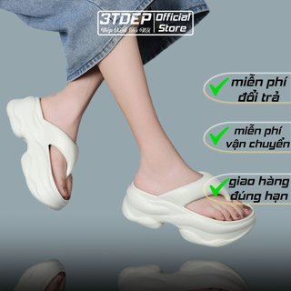 Dép kẹp nữ 7cm 3TDEP, đế eva xỏ ngón xịn, nhẹ êm chân, di du lịch, chuẩn size