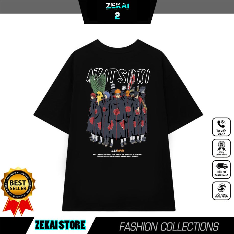 Áo Thun Form Rộng Naruto ''Akatsuki " | Anime Naruto - Áo Phông Unisex