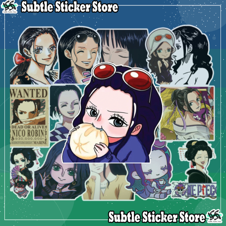 [One Piece] - Set 10/15 Sticker Nico Robin - anime/manga One Piece dán trang trí laptop, điện thoại siêu đẹp