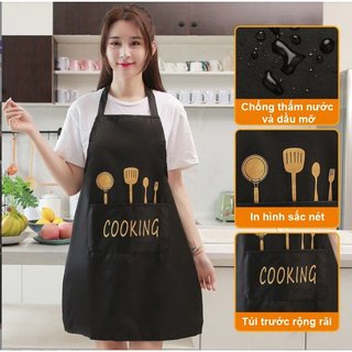 Tạp dề nấu ăn làm việc nhà,chất liệu nilong chống thấm nước,phong cách Hàn Quốc KD-T2