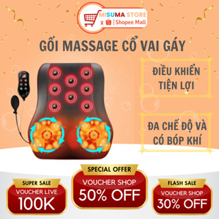 Gối Massage Cổ Vai Gáy, Máy Massage Hồng Ngoại KL - 19 Cao Cấp Hỗ Trợ Mát Xa Toàn Thân Tiện Lợi ( Bảo Hành 12 Tháng)