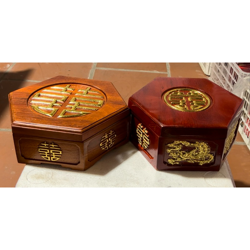 Tráp dạm ngõ  ,tráp xin dâu đục rồng phượng (gỗ thịt)