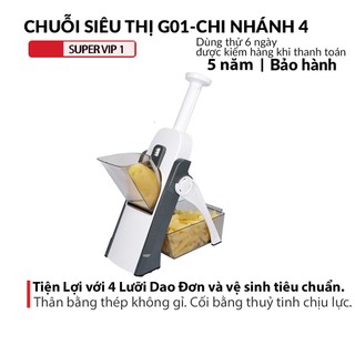 Máy Thái Rau Củ Quả Tiện Lợi Với 4 Lưỡi Dao Đơn, Vệ Sinh Tiêu Chuẩn An Toàn G01