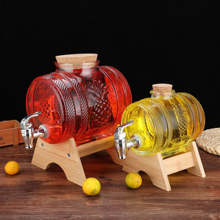 Bình thủy tinh 1L,3L có kệ gỗ và vòi đi kèm
